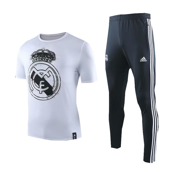 Camiseta de Entrenamiento Real Madrid Conjunto Completo 2019 2020 Blanco Azul